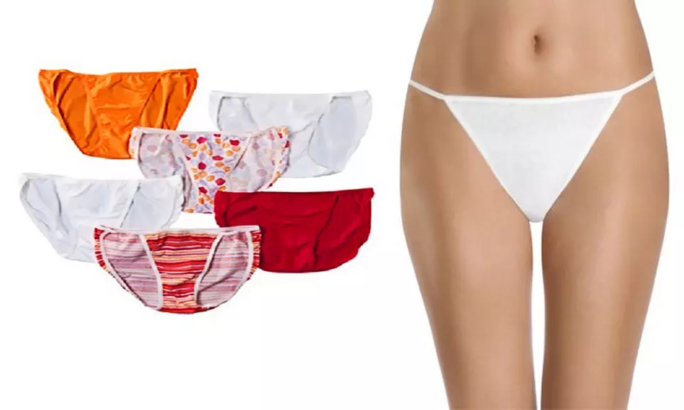 Hanes 100% Cotton String Bikinis (12-Pack) - Primary Image