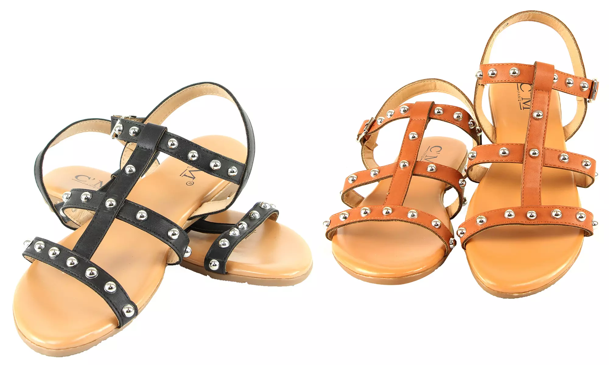 Sandales confortables à petits talons compensés - Primary Image