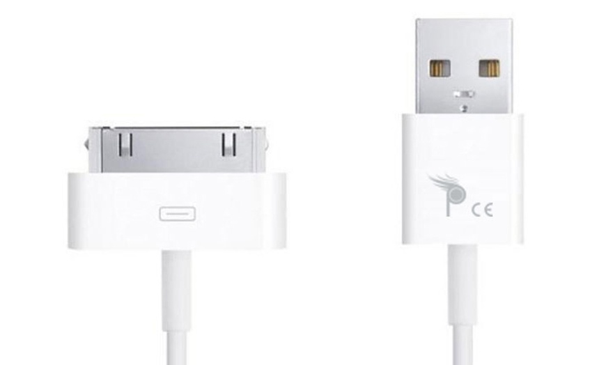 Image 3: 1, 2 or 3m White USB Charging Cable