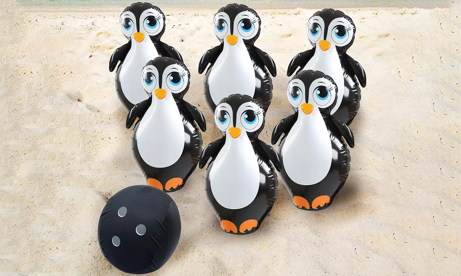 Giant Inflatable Penguin Bowling Set (7-Piece) - Primary Image