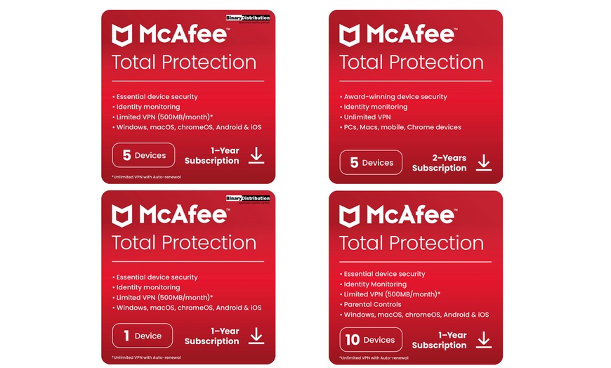 Image 1: Antivirus McAfee Total Protection 2025 para 1, 5 o 10 dispositivos