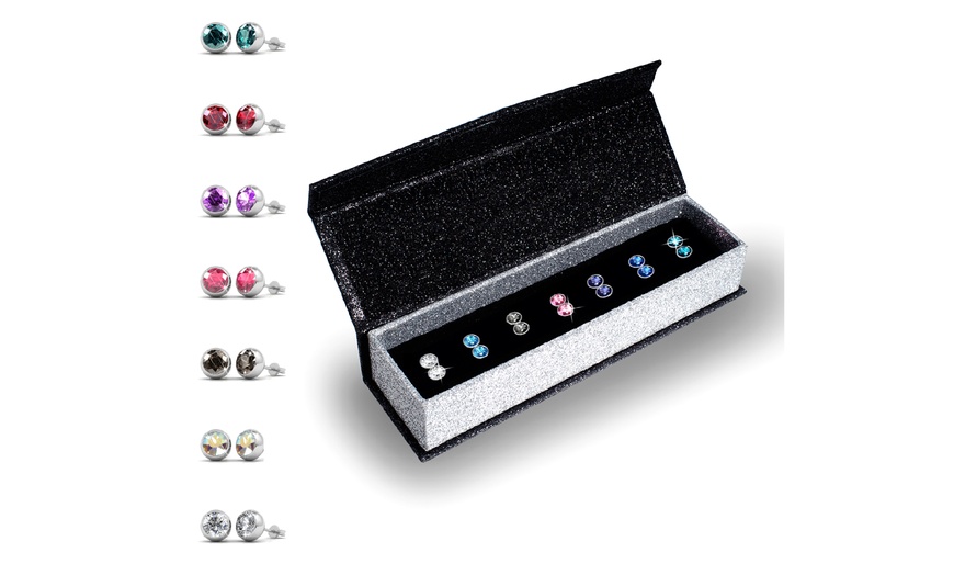 Image 9: 1, 2, 3 of 4 sieradensets met Oostenrijkse kristallen of parels