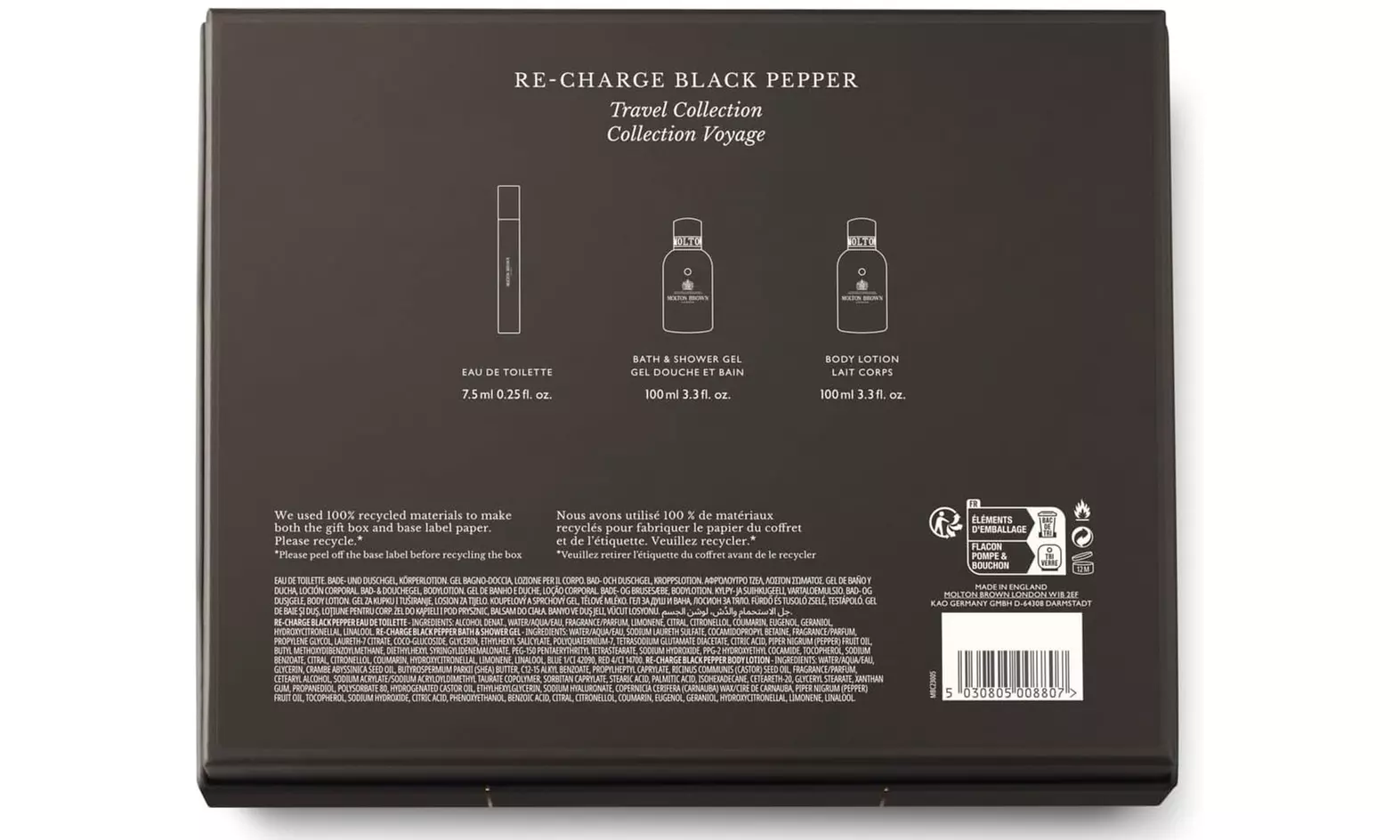 Molton Brown Re-charge Black Pepper Travel Trio Gift Set - Image 3