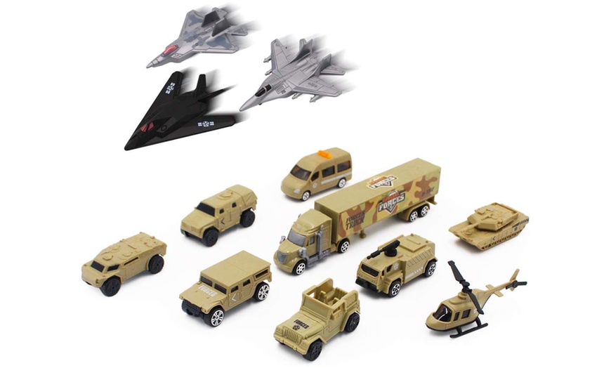 Image 3: 12-Piece Special Forces Assorted Military Vehicles Play Set