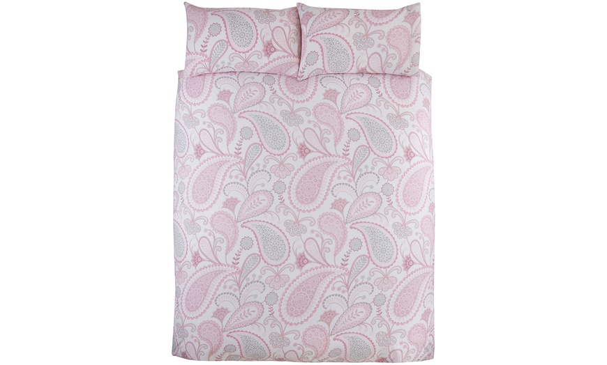 Image 4: Paisley Floral Reversible Polycotton Paisley Duvet Set with Pillowcase