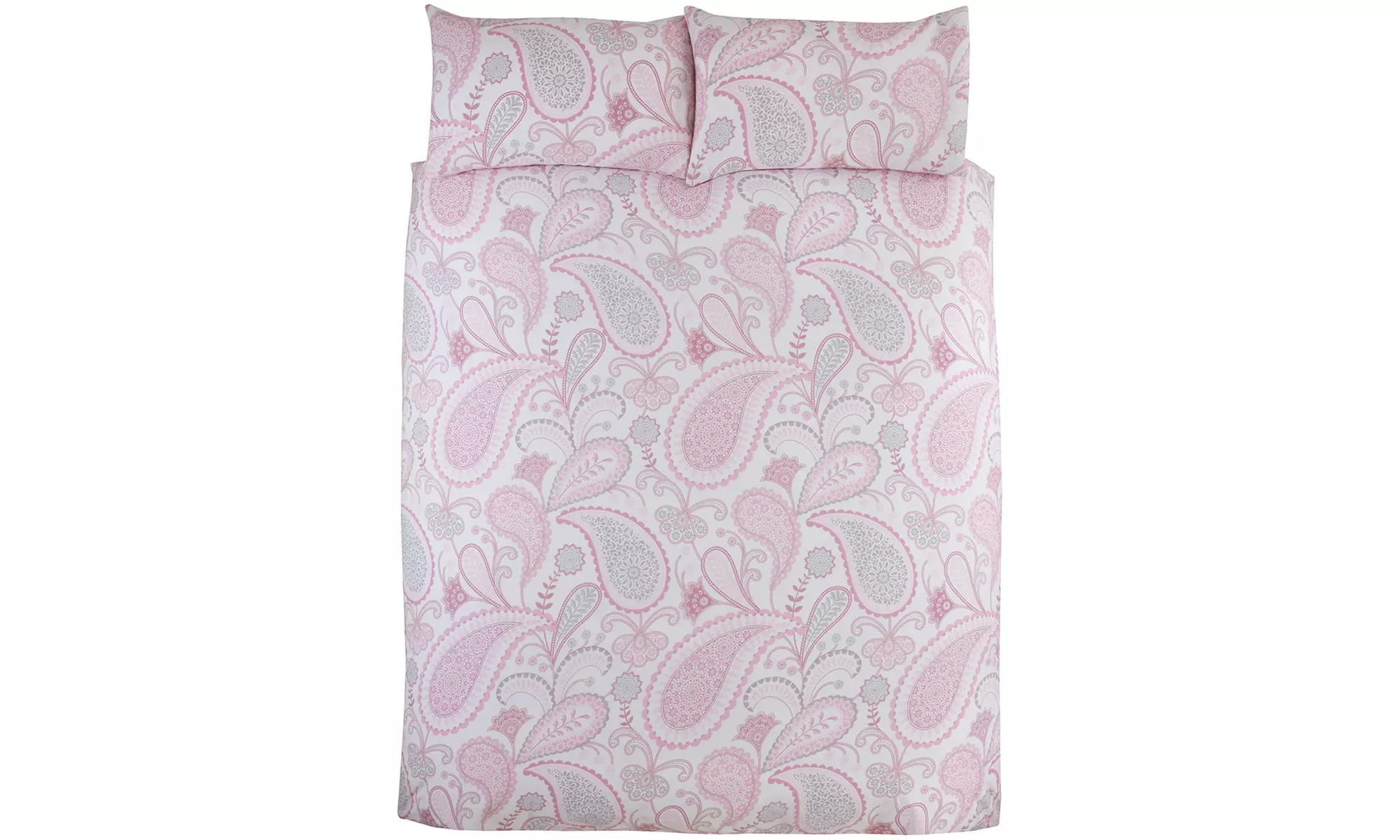 Paisley Floral Reversible Polycotton Paisley Duvet Set with Pillowcase