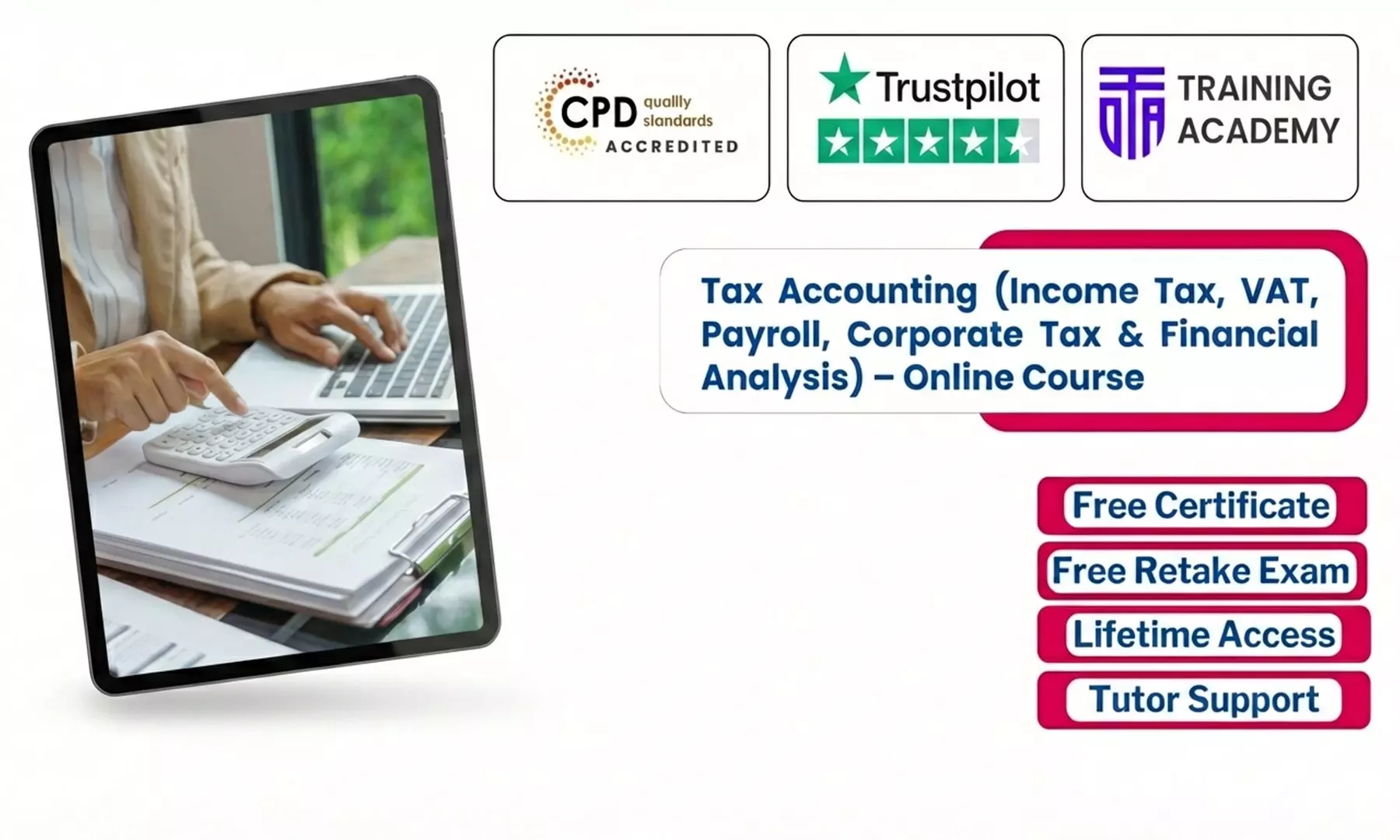 Tax Accounting Online Course or Lifetime Access to 2000+ Courses at Online Training Academy(Up To 75% Off) - Primary Image