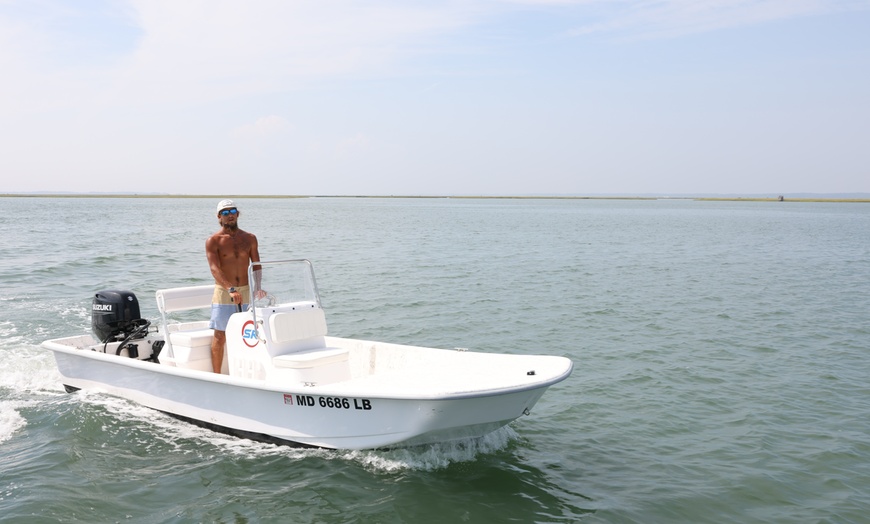Image 2: Fishing Skiff Boat Rental at Chincoteague Island