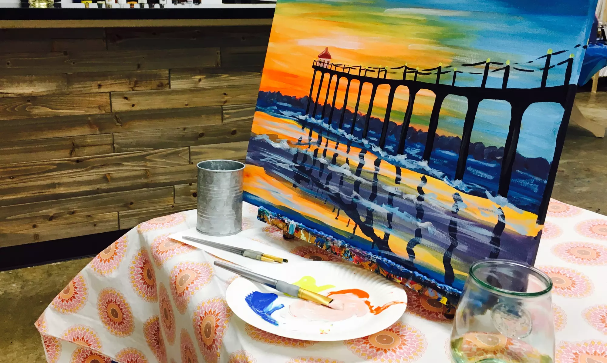 Paint and Wine Experience for One, Two, or Four at Paint 'N Pour (Up to 48% Off) - Primary Image