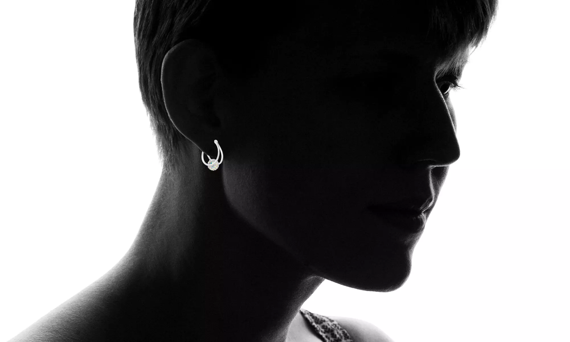 Nina & Grace Hoop Earrings Made With Swarovski Elements - Second Medium