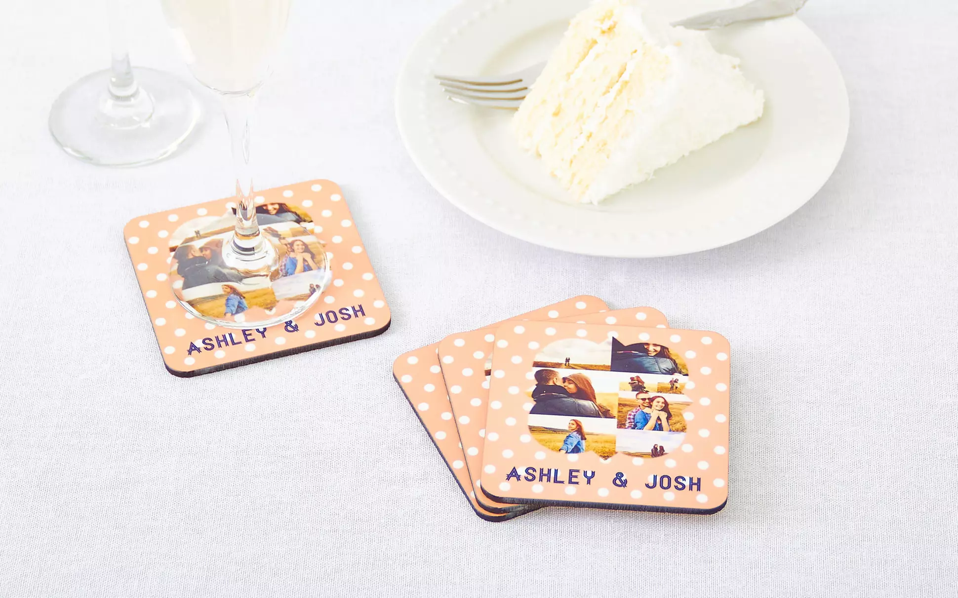 Four or Eight Custom Photo Coasters from Collage.com (Up to 72% Off)  - Second Medium