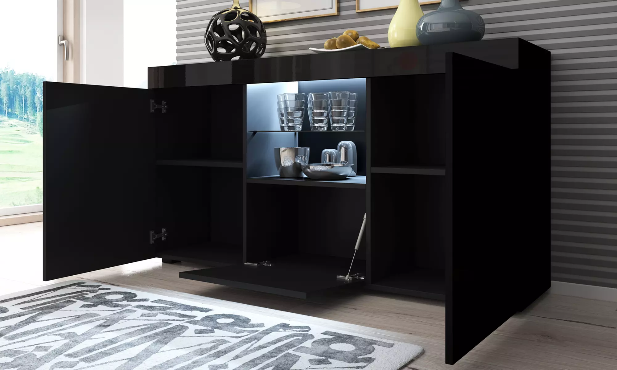 Credenza Sefora con illuminazione LED