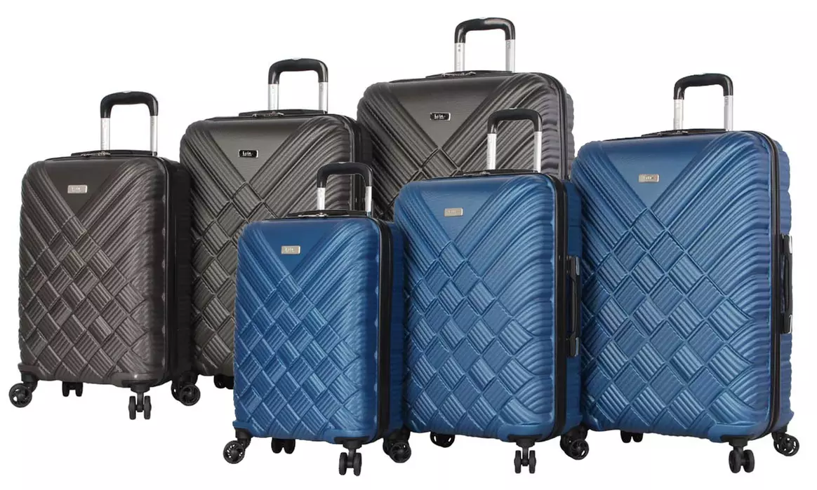 Nicole Miller Basketweave Hardside Spinner Luggage Set (3-Piece) - Primary Image
