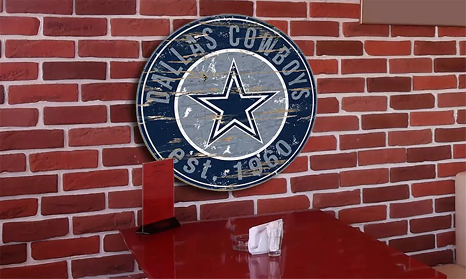 NFL Round Distressed Sign - Primary Image