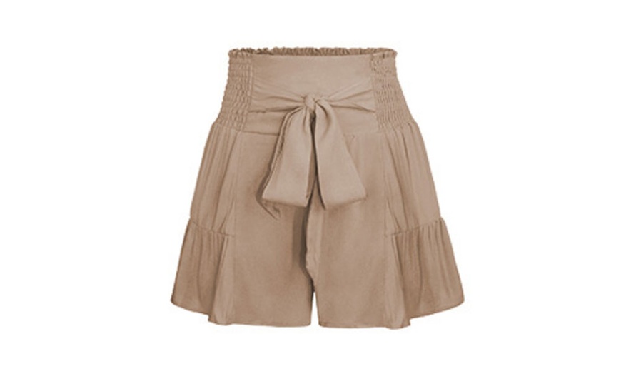 Image 8: Self-Tie Knot Casual Shorts