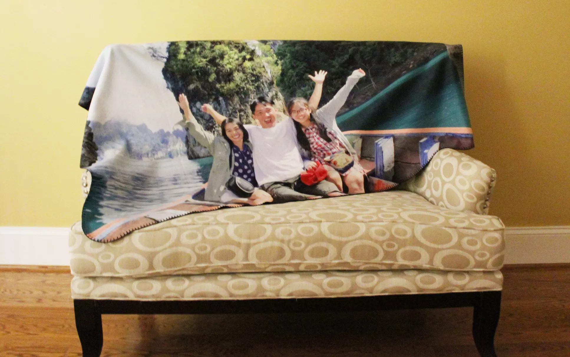 One, Two, or Three Personalized Contrast-Stitch Photo Blankets from Ramco Lifestyles (Up to 83% Off) - Primary Image