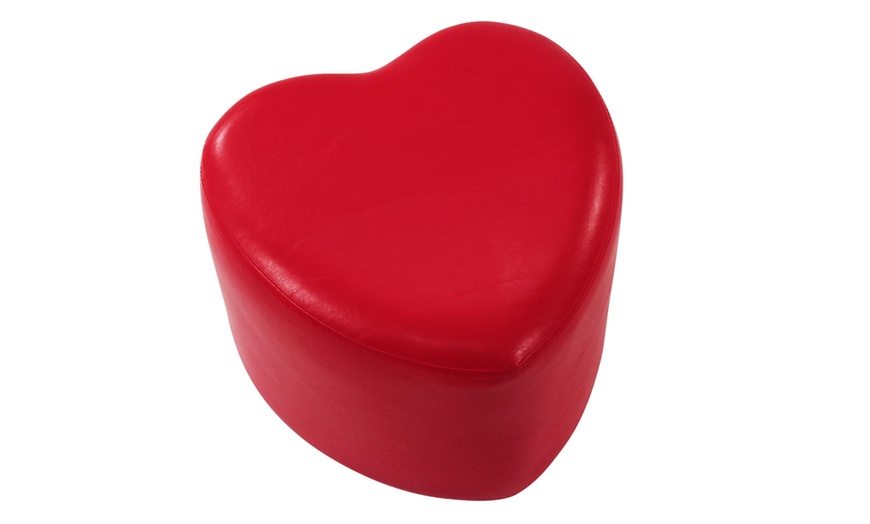 Image 2: Pouf en similicuir Amour