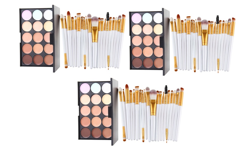 Image 3: One, Two or Three 15-Piece Contour Palette and 20-Piece Brush Sets