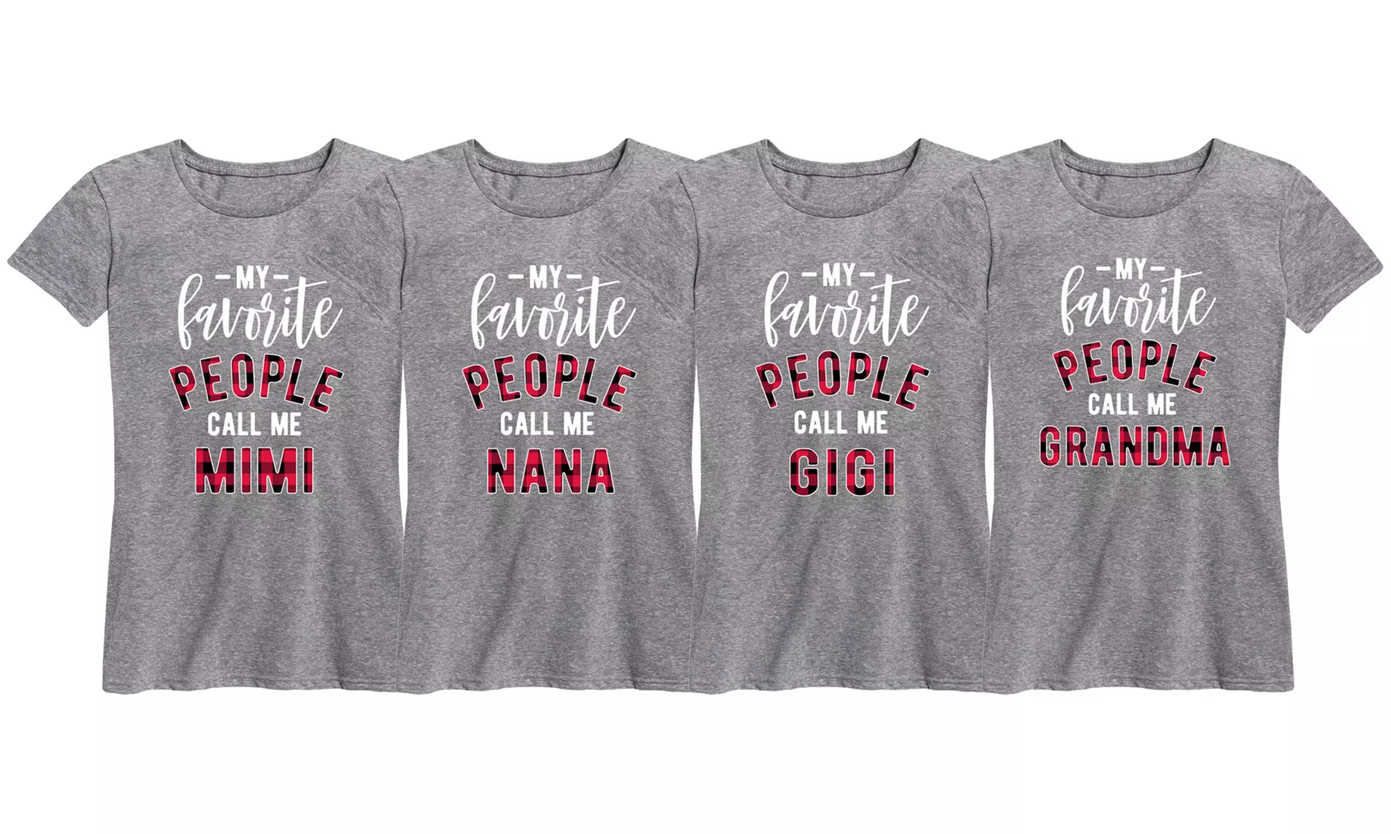 My Favorite Grandma Buffalo Plaid Tee. Plus Sizes Available. - Primary Image