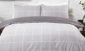 Grid Check Reversible Duvet Set 