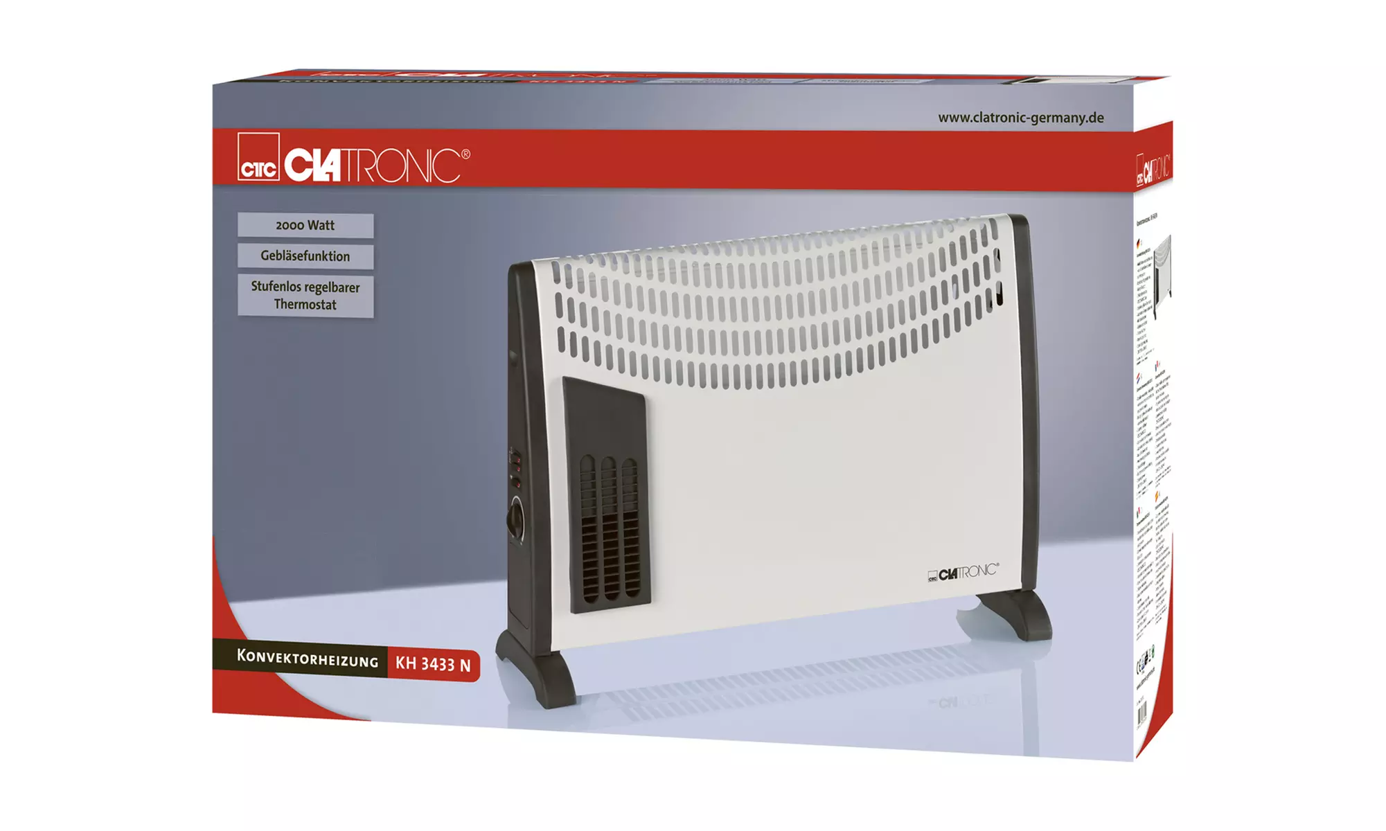 Convecteur chauffage électrique 2000 W Clatronic KH 3433 - Second Medium