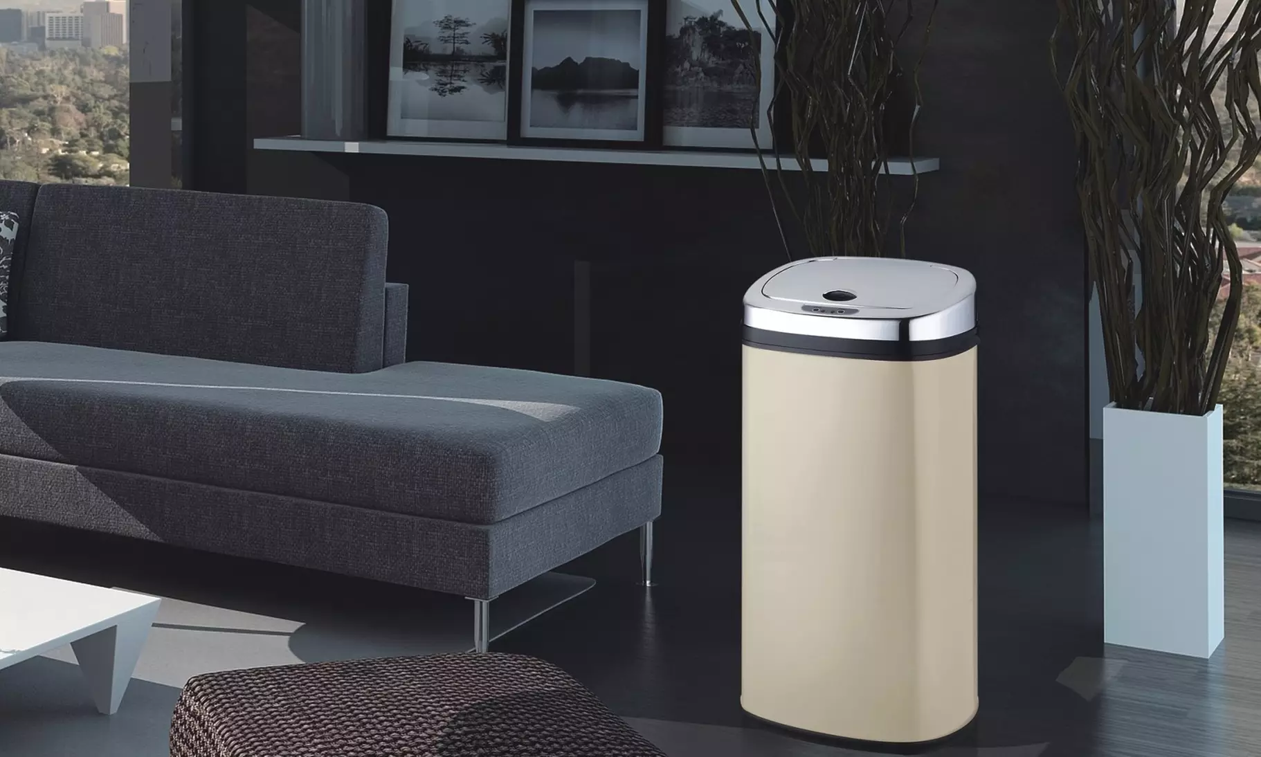 Poubelle automatique LARGO 42L en inox - Primary Image