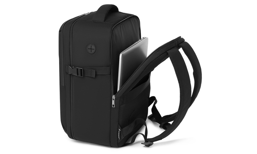 Image 18: Kono 20L Cabin Backpack with Red Trim for 15.6” Laptop Travel Daypack