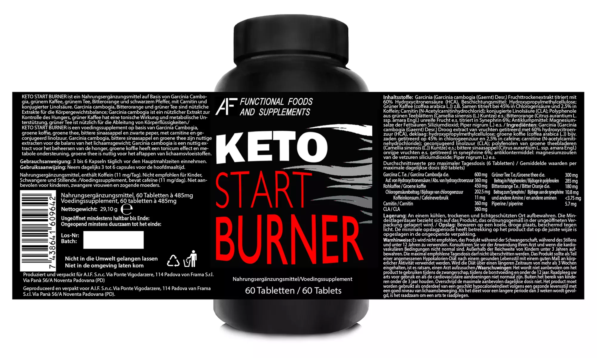 Tot 720 'Keto Start Burner'-tabletten