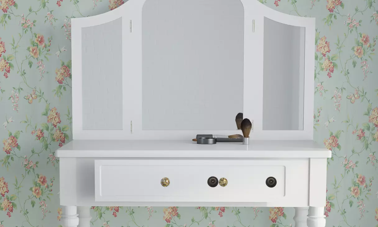 Coiffeuse avec tabouret Miadomodo - Primary Image