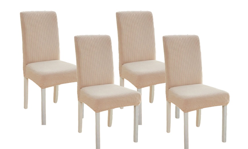 Image 18: Two, Four or Six Stretchable Dining Chair Covers