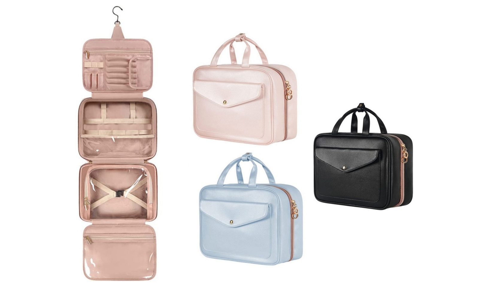 Women's Portable Travel Cosmetic and Wash Kit Storage Bag