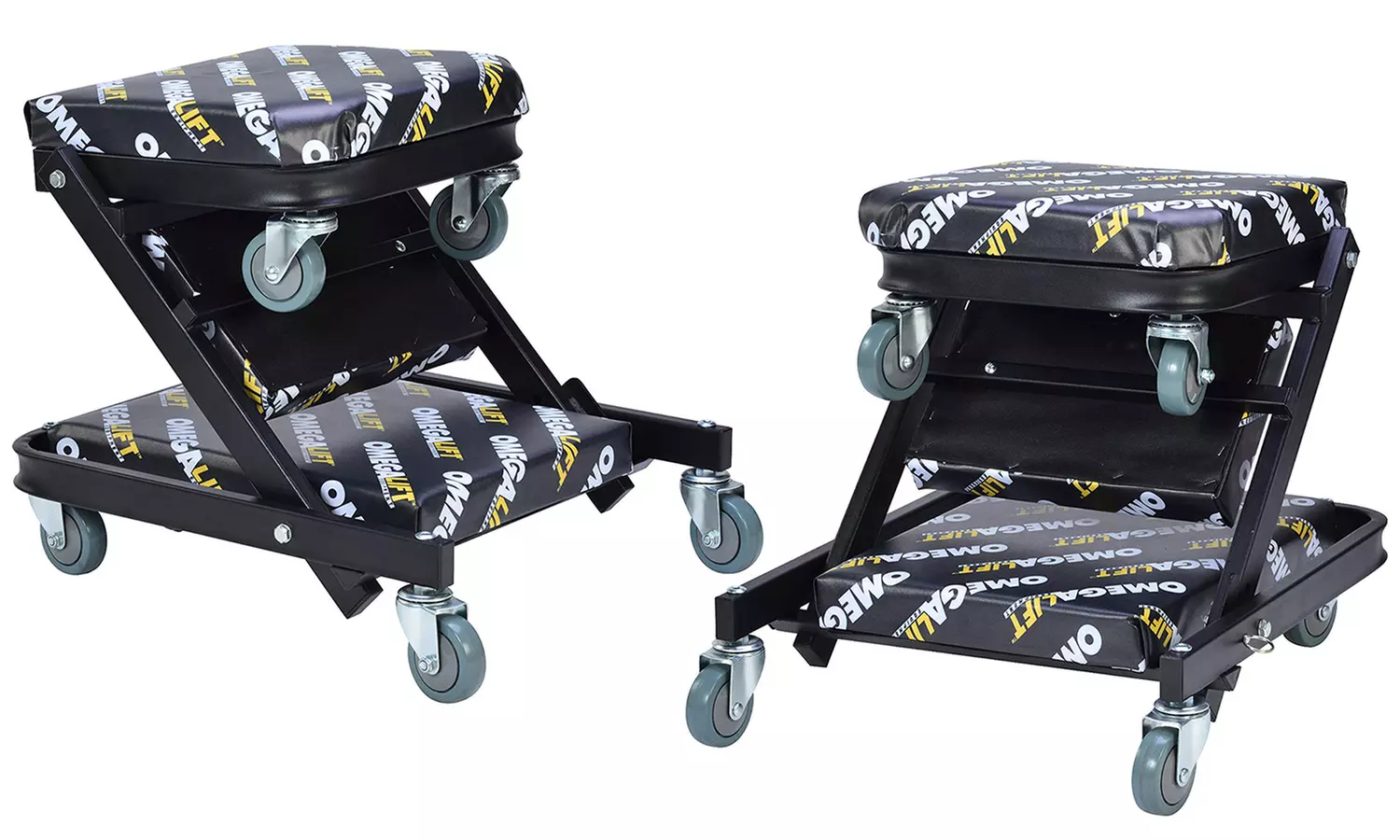 Omega 91000 Black 40" Foldable Z Creeper - 450 lbs Load Capacity - Second Medium