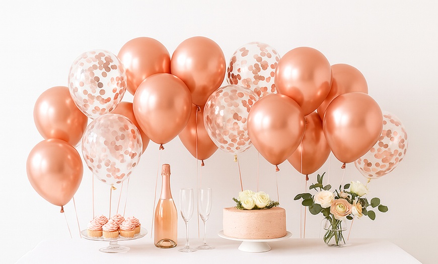 Image 1: Ballons confettis métallisés 