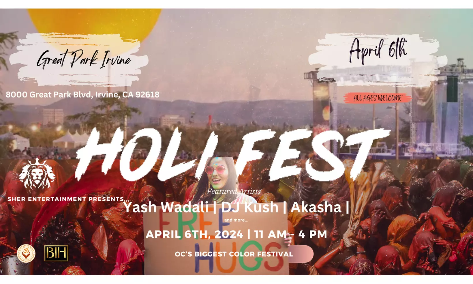Experience the Joy of Holi Fest OC: Get general admission for One, Two, or Four(Up to 40% Off) - Primary Image