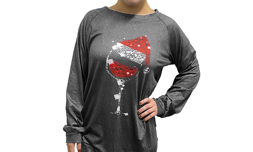 Image 4: Christmas Wine Glass Jumper