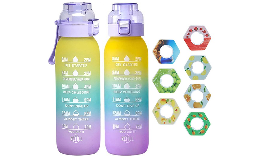 Image 10: 700ml or 1L Water Bottles with Seven Fruit Fragrance Rings