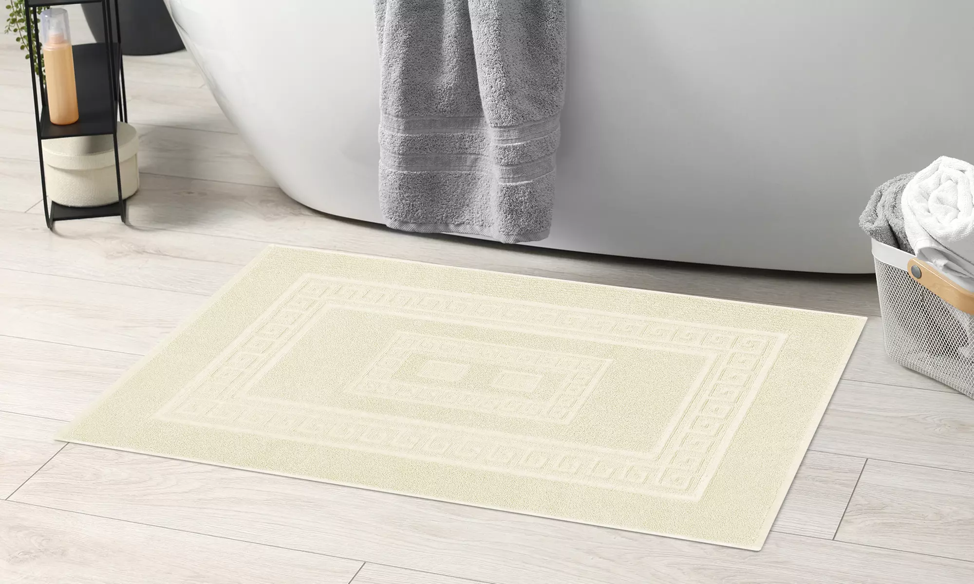 Alfombrilla de baño de tejido jacquard de alta absorción
