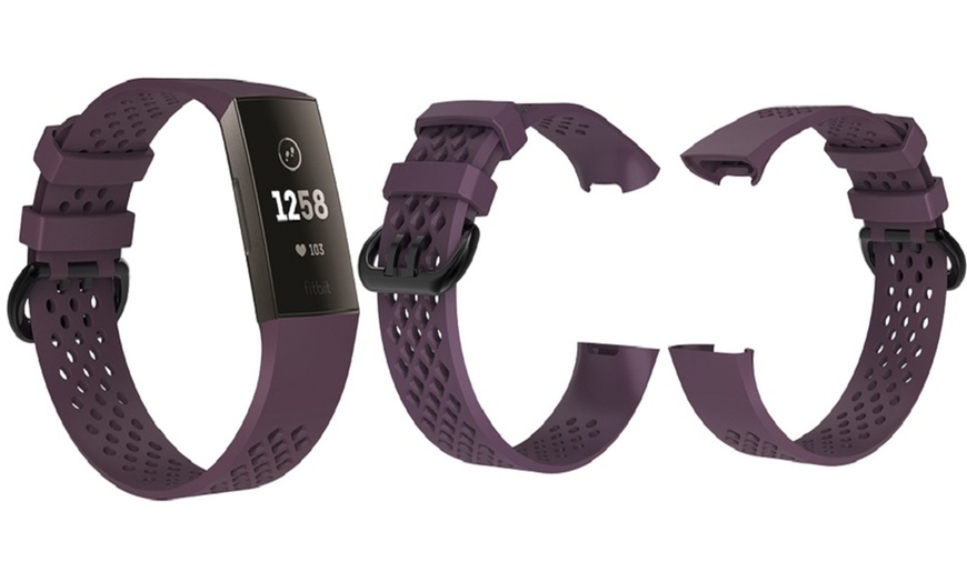 Image 7: Silicone Band for Fitbit Charge 3