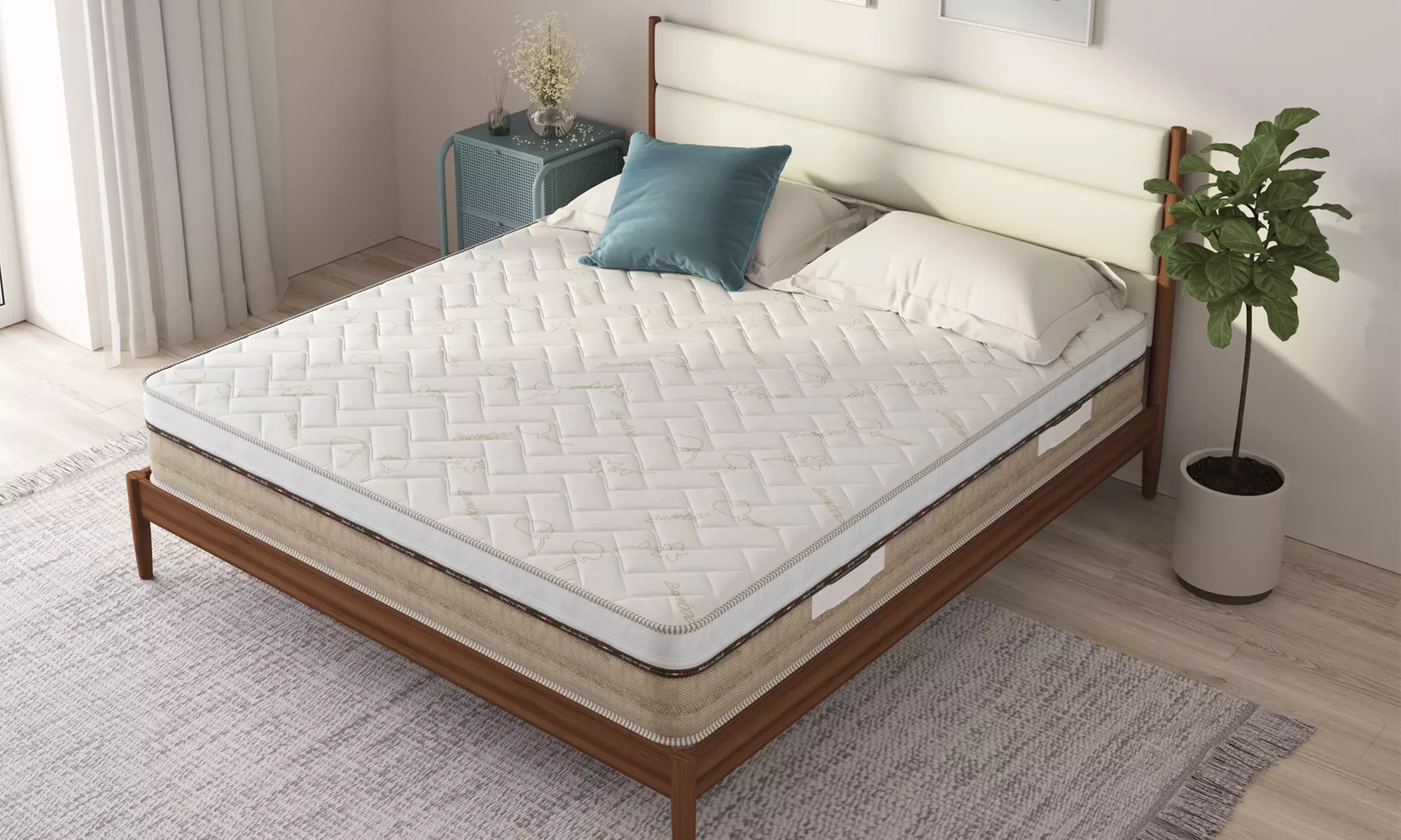 Materasso in Memory e molle indipendenti Bamboo 25cm