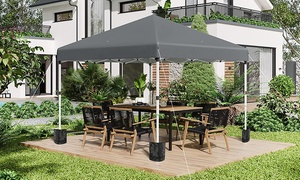 Outsunny 3m x 3m Pop-Up Gazebo with Two Sidewalls