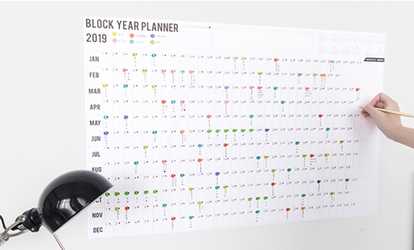 2019 Year Planner Wall Sticker