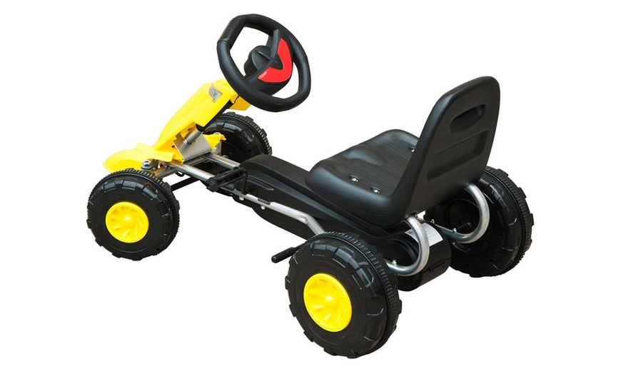 Image 11: HomCom Kids Go Kart Riding Toys