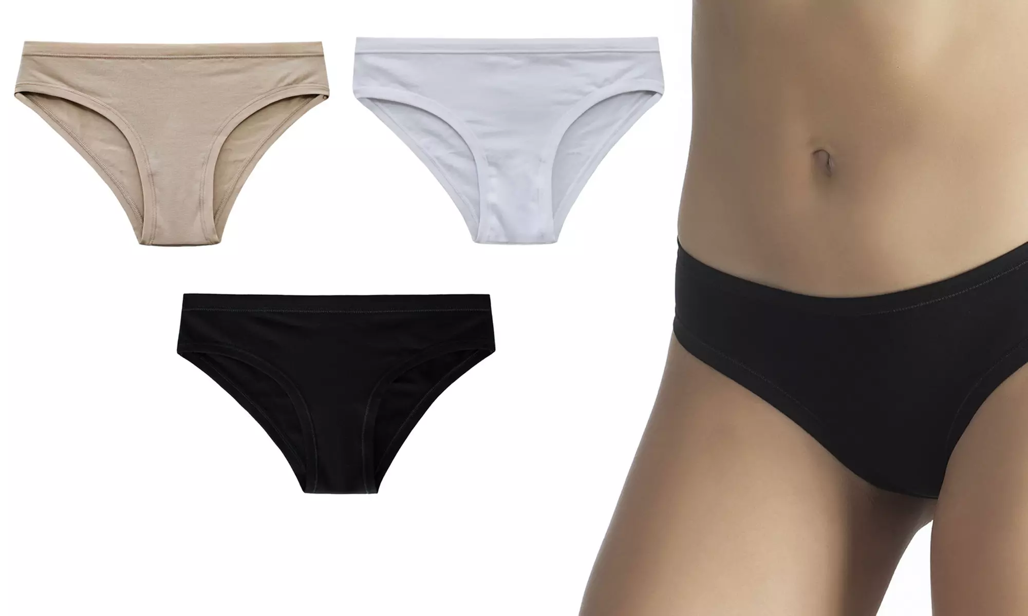 6 o 12 slip da donna Coconuda in cotone modal