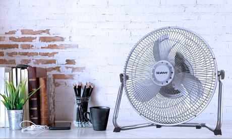 Ventilateur Silvano 36 cm finition chrome haute vitesse, livraison offerte