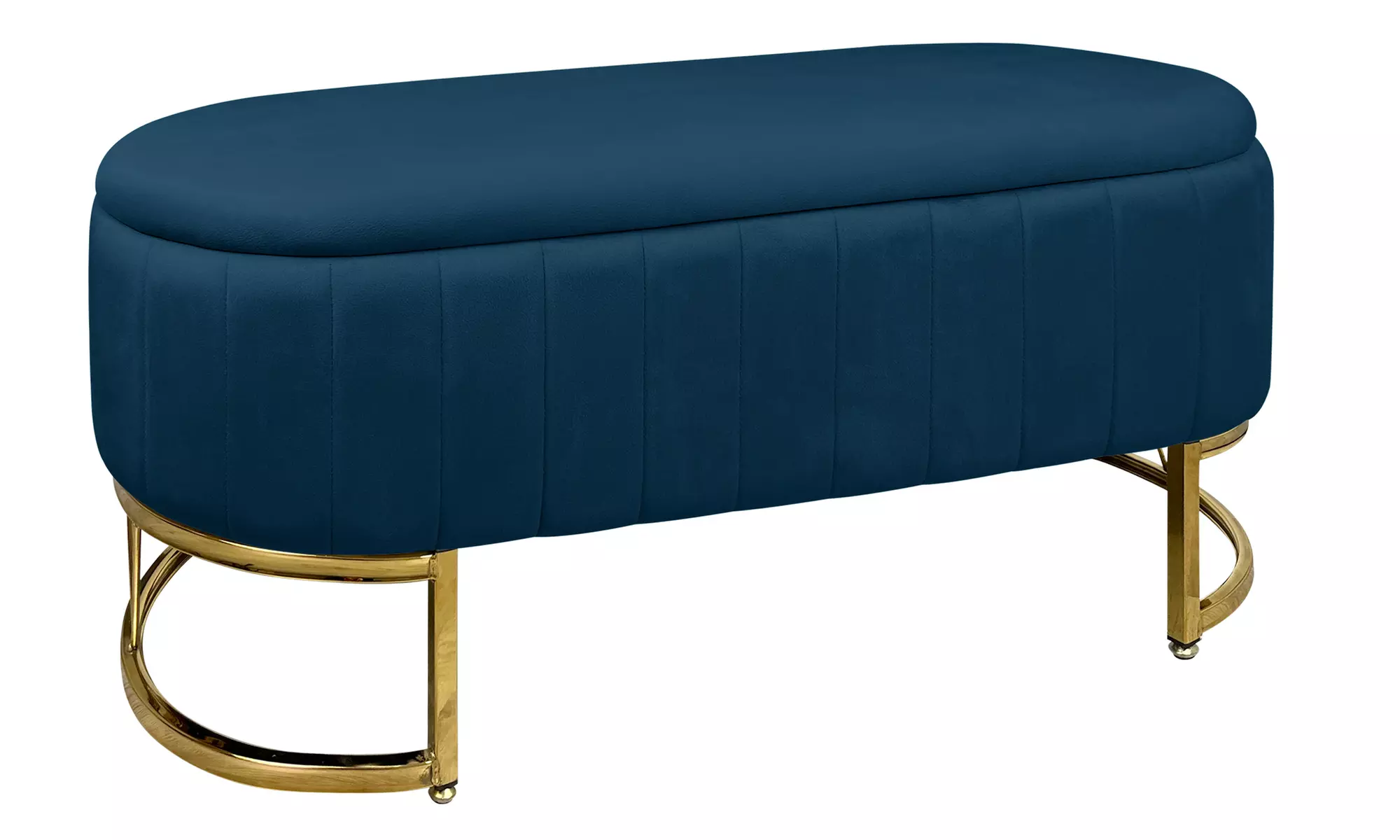 Panca contenitore con gambe cromate