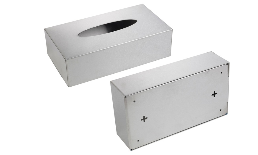 Image 3: Stainless Steel Tissue Box