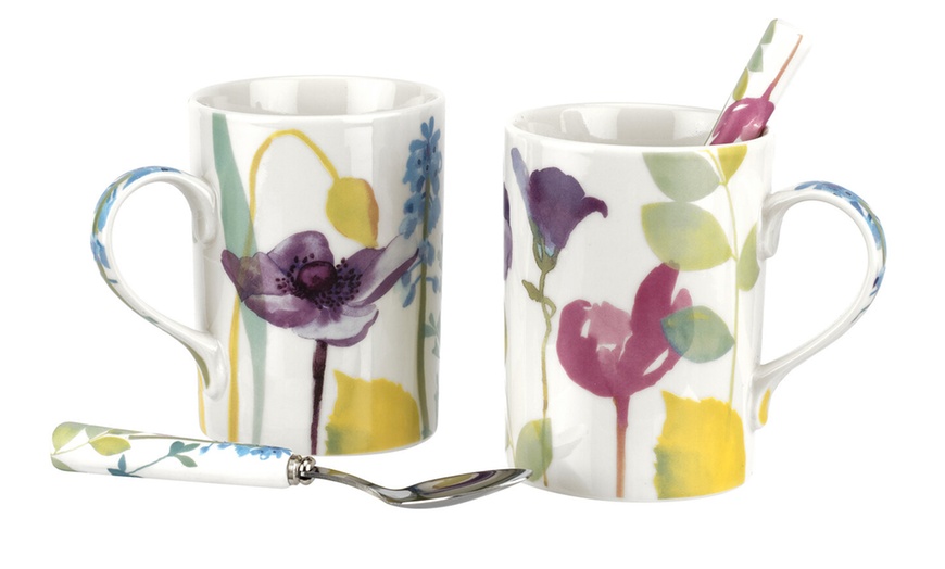 Image 2: Portmeirion Mugs and Spoons Set