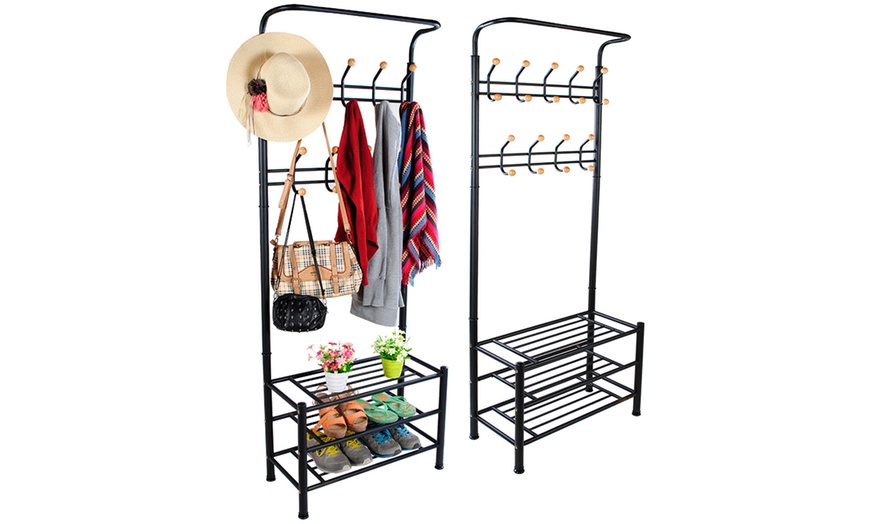 Image 3: Shoe and Coat Storage Rack