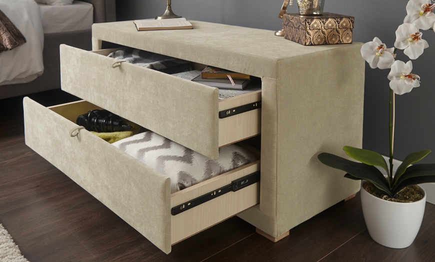 Image 10: Two-Drawer Storage Ottoman in 2 Colours