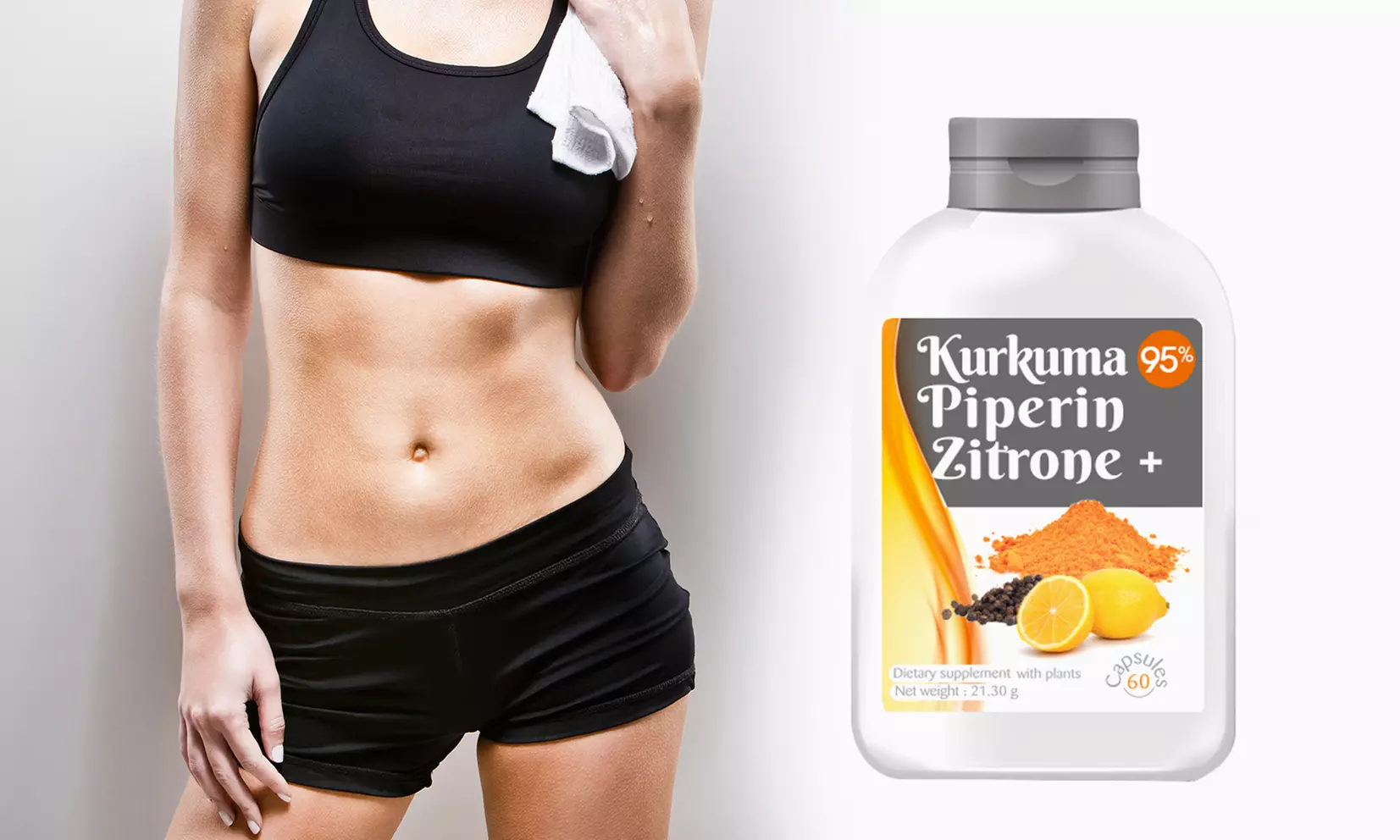 Jusqu'à 1 an de cure Curcuma Pipérine Citron +, programme minceur - Primary Image